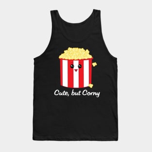 Cute, but Corny Popcorn Cartoon Tank Top